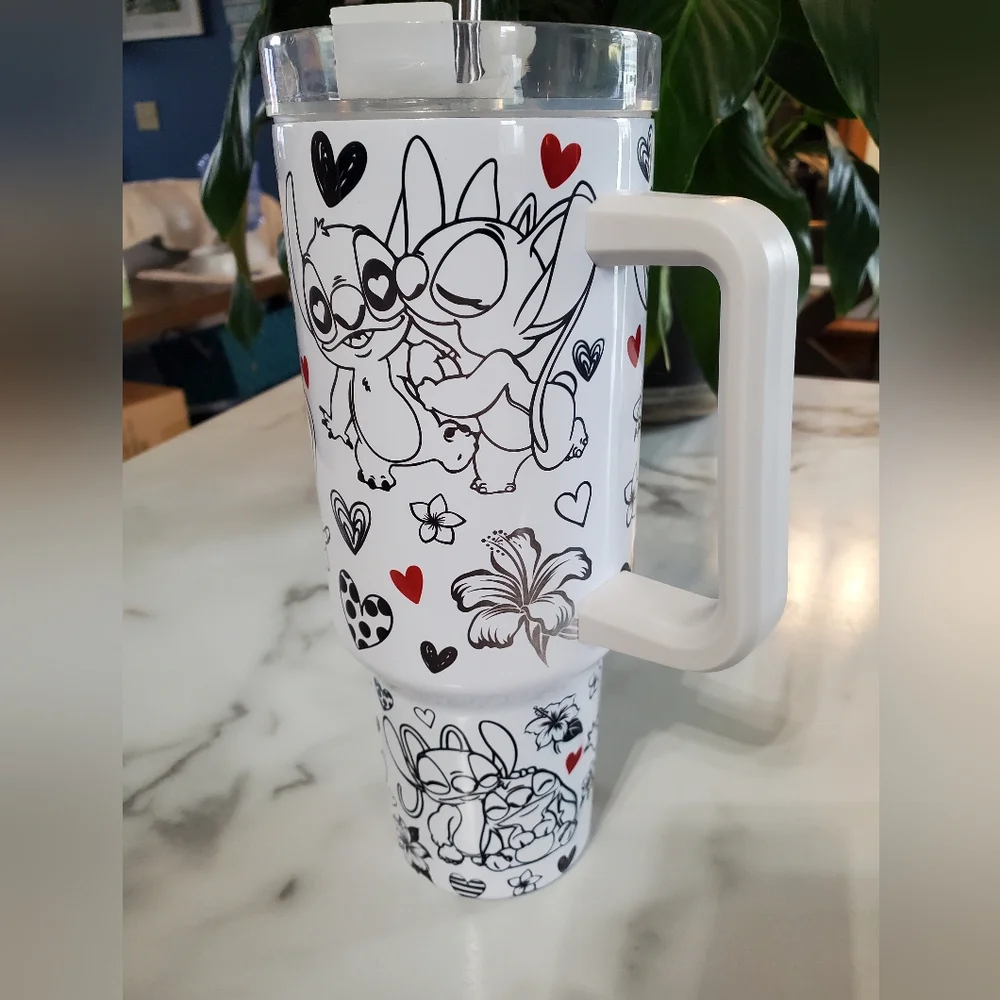 Stitch & Angel LOVE 40oz Traveler Tumbler 🎉sale